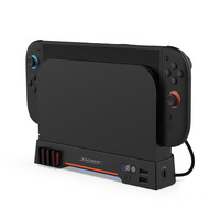 Ventilateur de refroidissement avec lumière RGB pour console Nintendo Switch 2 NS2, station de charge, support de base, rangement pour cartes de jeu, accessoires