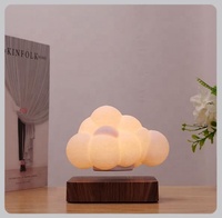 Lámpara de Nube Flotante 3D con Control Táctil, Lámpara Levitante Magnética LED 360 °   Lámpara de Noche con Nubes Giratorias, Linda Luz Nocturna con 3 Modos de Iluminación