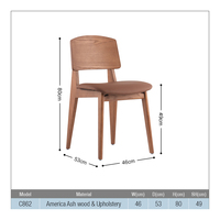 Chaise de Salle à Manger Moderne en Bois Massif, Design Nordique pour la Maison