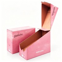 Caja de Exhibición de Alimentos de Cartón Plegable con Cuatro Esquinas, Caja de Exhibición Plegable Adecuada para Alimentos y Bebidas con Laminado Mate