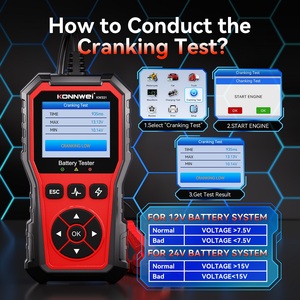 Andere Fahrzeugwerkzeuge Batterietester Konnwei KW331 6V 12V 24V Blei-Säure, AGM Lithium-Batterietester für Motorrad & <span class=keywords><strong>Auto</strong></span> & LKW - Product Image 3