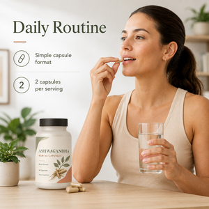 Capsules certifiées KSM66 d'Ashwagandha biologique antioxydante naturelle pour le soutien immunitaire des adultes, la gestion de l'énergie et le soutien du sommeil - Product Image 3