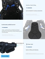 Équipement de plongée professionnel de la marque DS, gilet d'ajustement de la flottabilité BCD, 3 valves à dégagement rapide, 8 anneaux en D en acier inoxydable, nylon