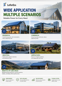Kit Completo Lefor, Sistema Híbrido Solar de 3kW, 6kW, <span class=keywords><strong>12kW</strong></span>, Monofásico y Trifásico, con Batería LiFePO4 para Uso Residencial y Comercial - Product Image 2