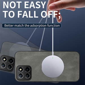 Custodia Protettiva Magnetica in Pelle PU Opaca per Obiettivo per Honor X8c / X7D / 400 <span class=keywords><strong>Smart</strong></span> / X7C / Play 60 Plus con Ricarica Wireless - Product Image 4