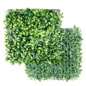50*50 Cm Anti-UV Artificial Hedge Boxwood Panels Green Plant Artificial Grass Wall Panels For Indoor Outdoor Decoration