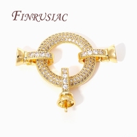 Connecteurs pour bijoux DIY, fermoirs de collier en zircon plaqué or 18 carats, supports de pendentifs en perles, attaches pour bracelets