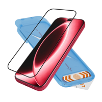 Protection d'écran en verre trempé 9H pour iPhone 18 17 16 15 14 13 12 Pro Max, kit d'installation facile avec applicateur