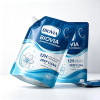 Pochette Doypack autoportante laminée PET/PE de 1L avec bec verseur pour shampoing et détergent – Services d'emballage et d'impression personnalisés