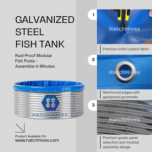 대용량 양식 저수지 물고기 양식 탱크 PVC 타포린 안감 아연 도금 강철 둥근 물고기 연못 - Product Image 4