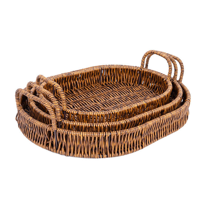 Conjunto de tres piezas color café