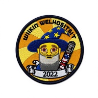 Patch Bordir Lingkaran Sihir Kustom Grosir untuk Jaket, Badge Pesta untuk Pelajar, MOQ Rendah dari Pabrik