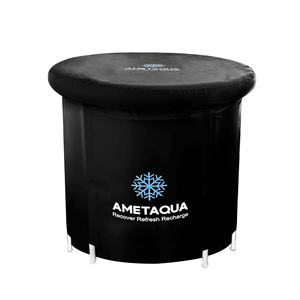 <span class=keywords><strong>Baignoire</strong></span> de récupération <span class=keywords><strong>80x80</strong></span> de haute qualité avec logo personnalisé noir complet pour adultes Bain de glace portable - Product Image 4