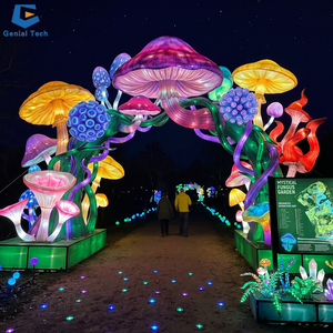 Parc d'illuminations saisonnières d'hiver, spectacle de lanternes forêt champignonée fantastique, solution d'éclairage tout-en-un pour les zoos et les attractions nocturnes - Product Image 1