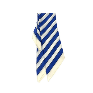 Foulard a righe piccolo e quadrato 70x70cm, accessorio moda per uomo e donna - Product Image 1