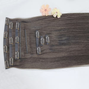 12A 최고 등급 더블 그린 PU 클립 인 주입 PU 클리핀 보이지 않는 인모 클립 헤어 익스텐션에서 베트남 머리카락 - Product Image 3