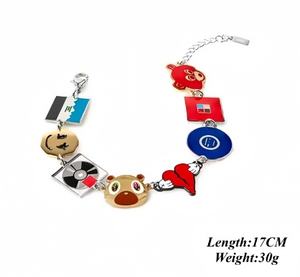 Bracelet d'album d'art de chanteur hip-hop, Kawaii Kanye Dropouts Bear, vintage, hip-hop, métal, manchette, bijoux, chaîne de mode pour hommes et femmes - Product Image 1