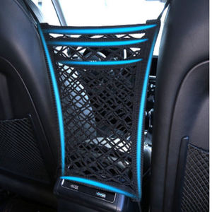 Filet de rangement universel pour siège de voiture à double couche, organisateur de siège arrière en polyester pour voitures générales avec un à trois compartiments - Product Image 5