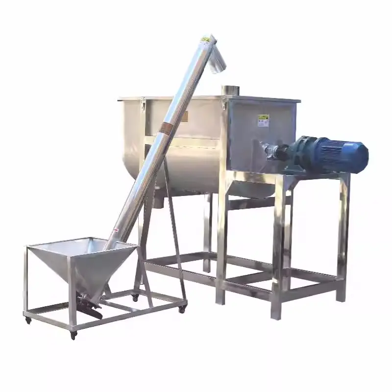 Horizontale Futtermischmaschinen 500 kg 1 tonne kapazität Pulverband-Mischmaschine horizontale Futtermischmaschinen