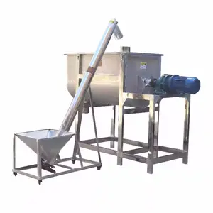 Horizontal feed mixers 500kg 1 ton capacity powder ribbon mixer machine horizontal feed mixers