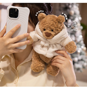Ours en peluche de Barcelone de 26 cm avec peignoir, adorable peluche en tissu, poupée en polyester doux pour enfants et cadeau - Product Image 4