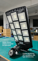 Caméra de surveillance solaire sans fil extérieure tout-en-un 6MP 6K à 2 objectifs avec carte SIM 4G et éclairage public solaire CCTV
