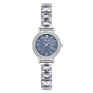 Byrut Luxury Compact Quartz Watch for Women High-Value Mother-Of-Pearl Zircon <b>Bracelet</b> with Alloy Case and Glass Dial Window - Product Image 4