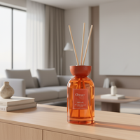 Diffuseurs à bâtonnets en verre écologiques sans plomb avec logo personnalisé et marque privée, bâtonnets en rotin, parfum longue durée