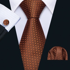 Wholesale Custom Design <strong>Brown</strong> Polka Dot Neckties Men 100% Silk <strong>Ties</strong> Manufacturers Cheap Mens Necktie Set - Product Image 3