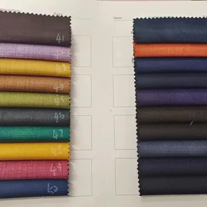 soft viscose suiting fabric poly wool fabric for suits tr suiting fabric ready stock in shaoxing