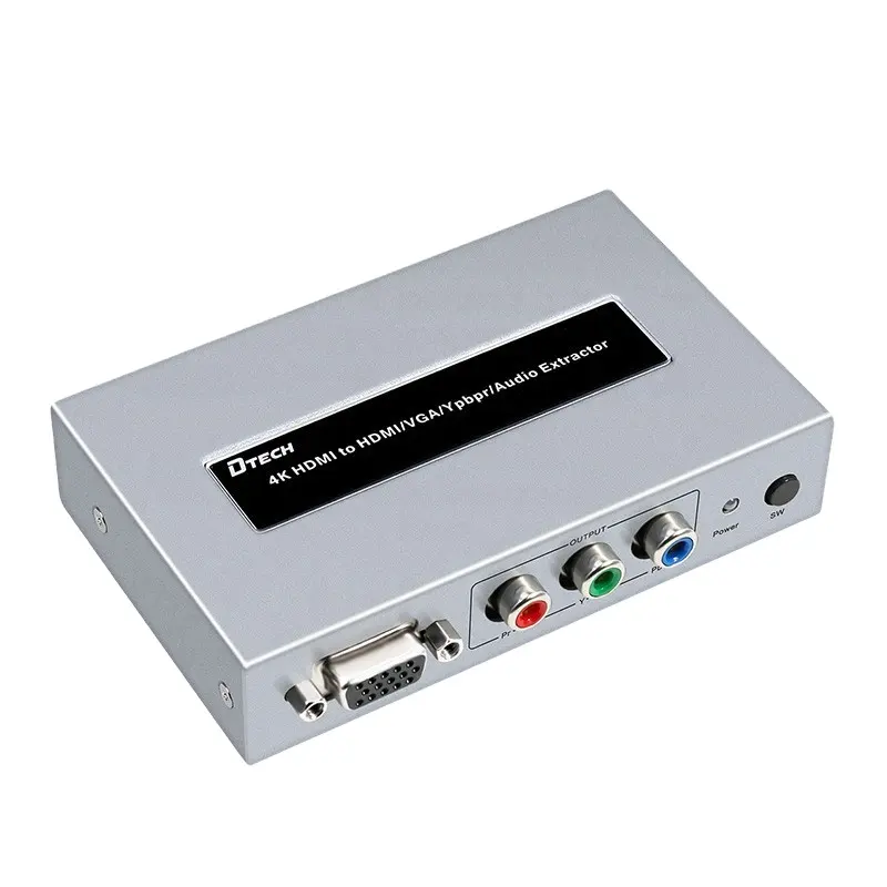 4K HDMI Ke HDMI + VGA + Y PB PR + Analog Audio Extractor Converter