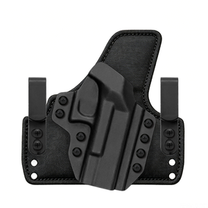 Funda híbrida extendida Kydex IWB para portación oculta, negra, con clips ajustables y diseño de ajuste seguro - Product Image 3