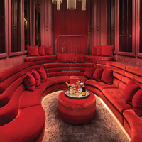 Ensembles de mobilier de bar DJ personnalisables pour boîtes de nuit commerciales, restaurants, extérieur, en cuir PU moderne et écologique, canapé et comptoir