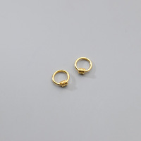6-12mm gros Piercing bijoux printemps oreille os Clip boucles d'oreilles 925 argent Sterling plaqué or Helix Tragus Cartilage boucles d'oreilles