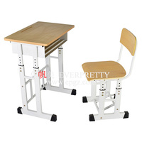 Mobilier scolaire en bois massif de haute qualité Table et chaise d'étude pour enfants Table d'étudiant réglable Bureau et chaise d'école d'occasion à vendre