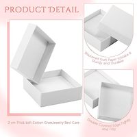 Boîte cadeau en carton blanc de luxe personnalisée, 2 pièces, avec couvercle et base, pour bijoux