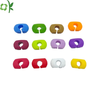 OKSILICONE Meilleure Vente Nouveau Design Marqueur de Vin en Silicone pour Décoration Étiquettes Personnalisées pour Bouteilles de Vin avec 12 Couleurs pour Bar et Fêtes