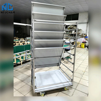 Chariot de chiffre d'affaires en alliage d'aluminium en gros Étagères de tuyaux de joint Chariot mobile avec roulettes à usage intensif
