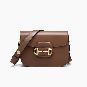 Bolsos de Diseño Exclusivo al por Mayor, Bolso de Cuero Genuino Vintage con Cierre de Cremallera y Monograma de 18 cm, Estilo Horsebit <span class=keywords><strong>1955</strong></span> - Product Image 1