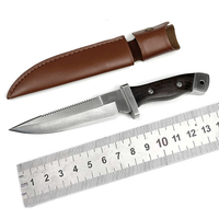 Couteau tactique en acier inoxydable 3Cr13 avec manche en bois, étui personnalisable, lame fixe OEM pour la chasse et les activités de plein air DIY
