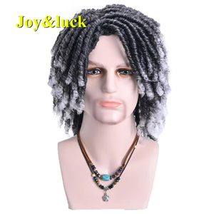 Perruque tube incurvée pour hommes bon marché petit rouleau creux assurance qualité tendance perruques Dreadlock couverture de tête de perruque tresse sale - Product Image 4
