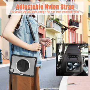 360มือจับแบบหมุนได้เคสทนทานสำหรับ iPad Pro <span class=keywords><strong>11</strong></span>นิ้ว iPad Air 4 iPad Air 5 10.9นิ้ว AIR <span class=keywords><strong>11</strong></span>เคสสายคล้องไหล่อเนกประสงค์ - Product Image 2