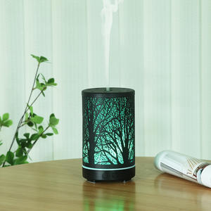 เครื่องเพิ่มความชื้นกลิ่นหอมเหล็กป่าอันสร้างสรรค์เครื่อง0.5L อัลตร้าโซนิคพร้อมไฟ LED สำหรับตั้งโต๊ะในบ้าน - Product Image 1