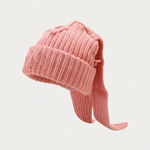 Cute <b>Rabbit</b> Ears Acrylic Street Fashion Women Lady Outdoor Warm Winter Hat Knitted Beanie Hats With Long Ears - Product Image 5