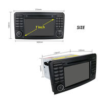 IPoster pemutar radio mobil layar sentuh, pemain radio mobil layar sentuh Double din 7 inci Android untuk Mercedes Benz ml-class W164 navigasi gps