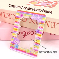 Cadre photo en acrylique double face personnalisé, design réversible, deux-en-un, cadre photo transparent personnalisé, décoration de bureau, cadeau pour photocard