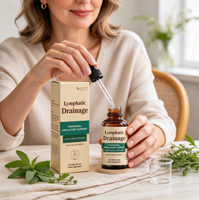 Gouttes de drainage lymphatique à marque privée OEM, extrait liquide à base de plantes, complément alimentaire favorisant la circulation sanguine, formule personnalisée