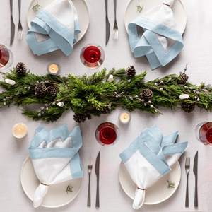 ผ้าเช็ดปากผ้าลินิน100% ผ้าลินินลินินสีขาวและสีแดงผ้าเช็ดปากผ้าเย็บริมผ้าเช็ดทำความสะอาดได้สำหรับตกแต่ง - Product Image 4