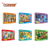Puzzle éducatif personnalisé Keybaby, dessin animé, 51 à 100 pièces, impression couleur, boîte cadeau, coins arrondis