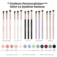 Kit de pinceaux cosmétiques professionnels JLY Luxury 6 pièces, manche brillant, poils synthétiques ultra-doux, étiquette privée, logo personnalisé